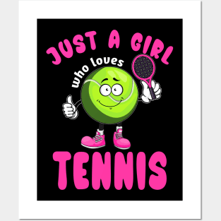 Just A Girl Who Loves Tennis Posters and Art